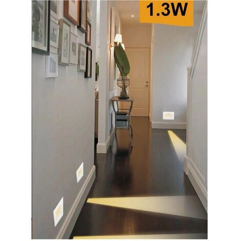 Trade Shop - Segnapasso Placca Bianca Muro Sensore Movimento Pir 1,3w Cassetta 503 Xggyd-001b -