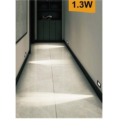Trade Shop - Segnapasso Placca Nera Muro Sensore Movimento Pir 1,3 W Cassetta 503 Xggyd-001n -