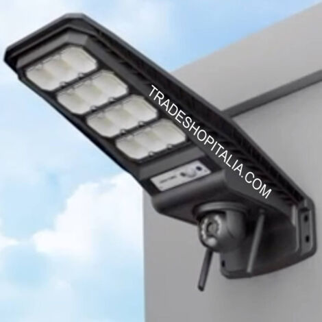 Trade Shop - Sensor De Movimiento De Farol Solar Y Control Remoto Con Cámara Ip Integrada -