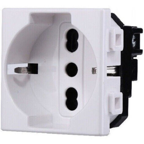 TRADE SHOP - Serie Bticino Frutti Matix Compatibile Presa Schuko Lan Pulsante Deviatore Usb -     Presa Shuko