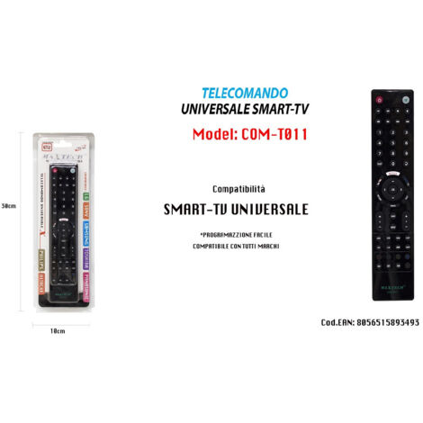 Trade Shop - Seriesv Universal Remote Control Seriesv You Tob Tv Smart 3d Maxtech Com-t011 -