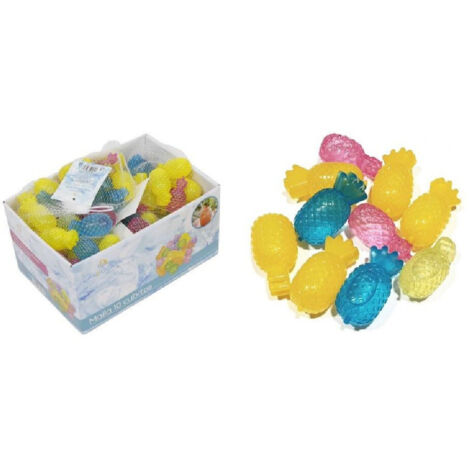 Trade Shop - Set 10 Pcs Cubos De Hielo Reutilizables Colorido Freezer Cocktail Forma Ananas -