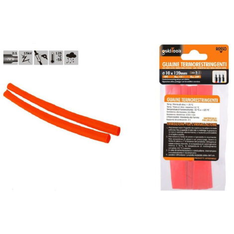 Trade Shop - SET 10 PZ GUAINE TERMORESTRINGS ROSSE 10X120MM FÜR GAVIS 57085 -