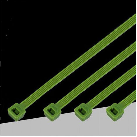 Trade Shop - Set 100pz Fascette Serracavo Autobloccanti In Nylon Verde 4.8mm X 250mm 48-250-v -