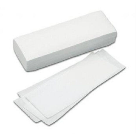 TRADE SHOP - Set 100pz Strisce Depilatorie Pretagliate 7x20cm Depilazione Per Ceretta Scaldacera -
