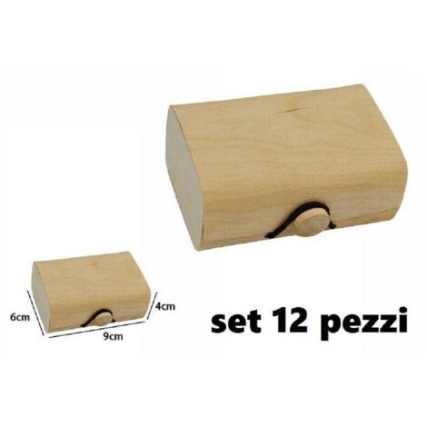 Trade Shop - SET 12 BOXEN BOX DECOUPAGE HOLZKÄSTCHEN SCHMUCKBOX 53489A -