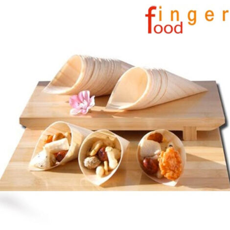 Trade Shop - Set 12 Confingerer Food In Fibra Of Poppose Catering Opening 22.5 X 15.5 Cm -