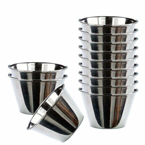 Trade Shop - SET 12 MINIUM-PEZZZES INOX ACCIAIO FÜR DEMENSIONSPOLITIK 9 CM -