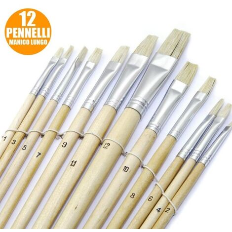 10 PCS Pennelli per Dipingere, Pennelli per Pittura, Nylon Pennelli Pittura  Acrilica, Pennelli per Dipingere Bambini, Pennello Acrilico Pennelli