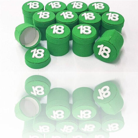 TRADE SHOP - Set 12 Pezzi Bomboniera Bomboniere Scatolina Verde 18 Anni Portaconfetti -
