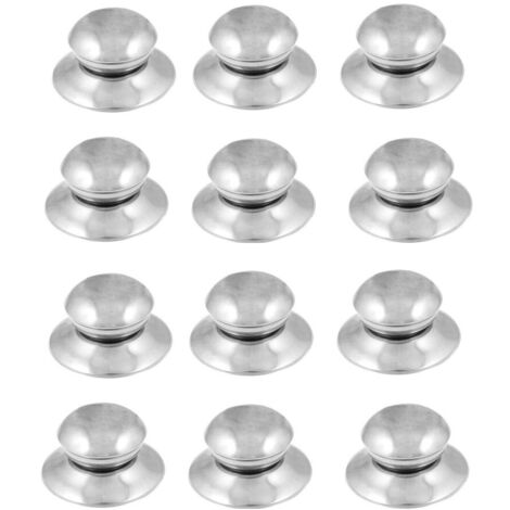 TRADE SHOP - Set 12 Pezzi Pomelli Per Coperchi Universali Pentole Padelle Manici -