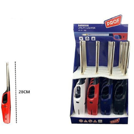 Trade Shop - Set 16 Pz Accendigas Accendino Prof Gastorch Lniii Dl-16 Barbecue 28cm 40411182 -