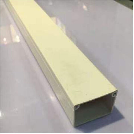 Trade Shop - Set 2 Canalina Passacavo Singola 2 Metri 40 X 30 Mm Bianco Singolo 60772 -