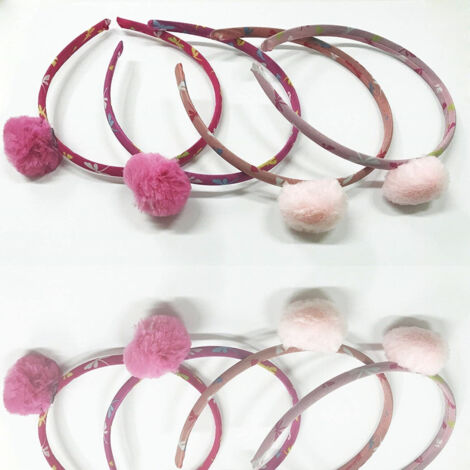 Trade Shop - Set 2 Círculos Círculo Ponte Pon Pon Pon Pelo Cabello Cabello Cabari Accesorios -