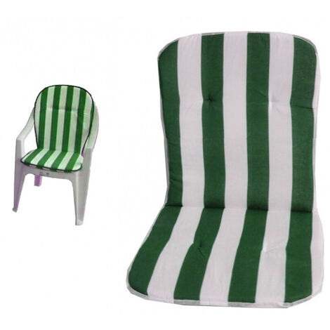 TRADE SHOP - Set 2 Cuscini Per Sedia Plastica Sagomato Con Schienale Universale Copri Seduta -