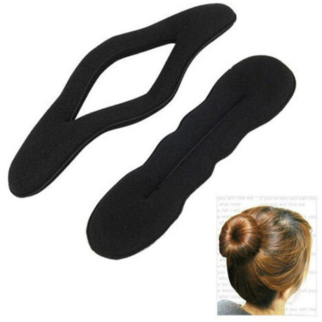 Trade Shop - Set 2 flexible Schwamm Chignon Haarstopper Zubehör Haarteil Hairagami -
