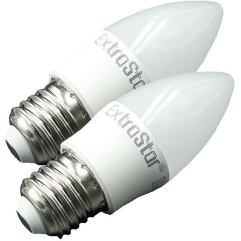 TRADE SHOP - Set 2 Lampadina A Led E27 Da 4w Siluro Luce Bianca Calda E Fredda Basso Consumo - -Bianco Freddo -