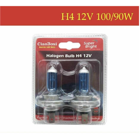 TRADE SHOP - Set 2 Lampadine Lampade Auto Moto Alogene H4 12v 100 Watt C-6279 -