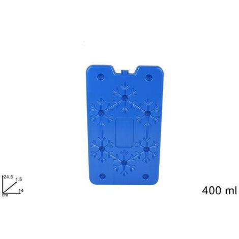 TRADE SHOP - Set 2 Pezzi Freezerino Tavoletta 400ml 24,5x14x1.5cm Ghiaccio Per Borse Termiche -