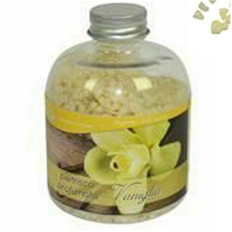 TRADE SHOP - Set 2 Pezzi Pietrisco Profumato Bottiglia 400gr Fragranza Vaniglia Decoro Pietra -