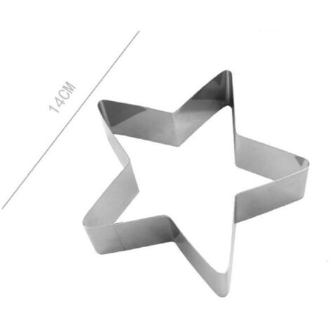 TRADE SHOP - Set 2 Pezzi Stampo Forme Per Dolci Torte Biscotti Stampi Forma Stella 14cm 98941 -