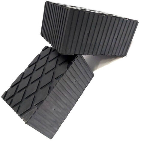 TRADE SHOP - Set 2 Pezzi Tamponi In Gomma Per Ponti Sollevatori Tampone 16 X 12 X 8 Cm -