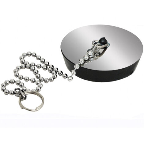 Trade Shop - SET 2 PEZZI TAPPI LAVANDINO 5 CM MIT CATENELLA LAVANDERIA -