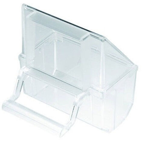 Trade Shop - Set 2 Piezas. Comedero Jaula De Plástico Para Pájaros Canarios -