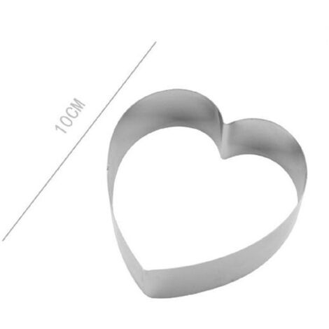 Trade Shop - Set 2 Pz Forme A Cuore Per Dolci Biscotti Cake Design Stampini Torte 10cm 98934 -