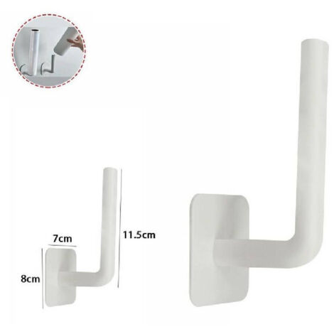 TRADE SHOP - Set 2 Pz Ganci Portatutto Da Parete Multiuso Cucina Bagno Camera Pensile 70210 -