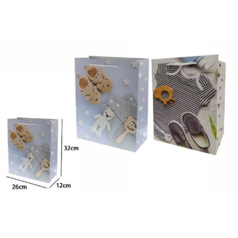 Trade Shop - Set 2 Sobres Bolsa Regalo Cumpleaños Bebe 32x26x12 Cm 69979 2 Mod. -