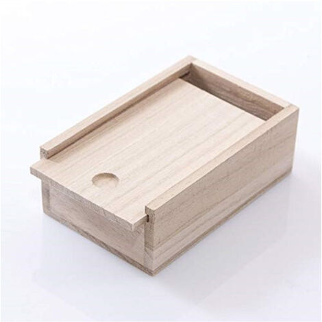 Trade Shop - SET 2 STÜCK HOLZKOFFER RECHTECKIG 17X7.5X5CM SCHMUCKKÄSTCHEN -