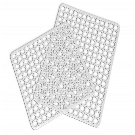 Trade Shop - Set 2 Tappetini Lavello Scolapiatti 33x38cm Anti Scivolo Cucina Piatti Plastica -