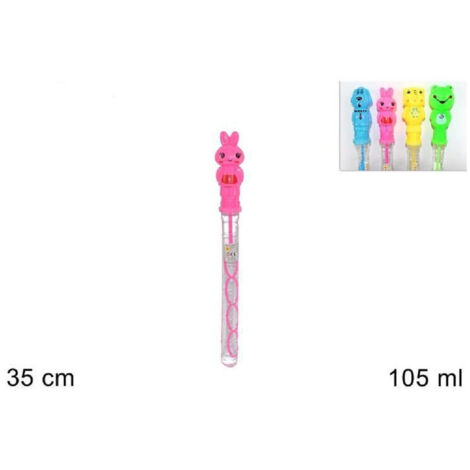 Trade Shop - Set 2 Unids Burbujas De Jabón 105 Ml Forma De Espada Animales Juego Diversión Niños 35 Cm -