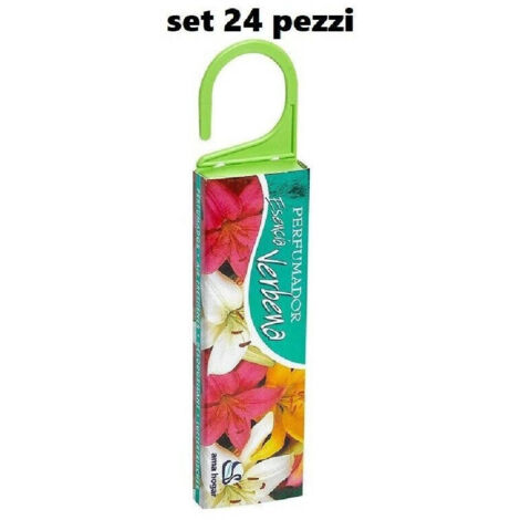 Trade Shop - Set 24 Pezzi Antitarmico Anti Tarme Profumato Con Gancio Deodorante Tulipano -