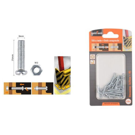 Trade Shop - SET 26 PZ VIEW CROCE TONDA 3X25MM MIT EXAGON DAID M3 90955 -