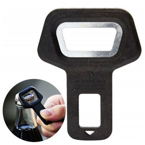 Trade Shop - SET 2IN1 BIP STOP APRIBOTTIGLIE GANCIO CINTURA SICUREZZA DISATIVE ALLARME SEDILE AUTO -
