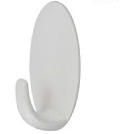 TRADE SHOP - Set 2pz Ganci Appendini Adesivi Parete Casa Cucina Bagno Attaccapanni Ovali 59676 -