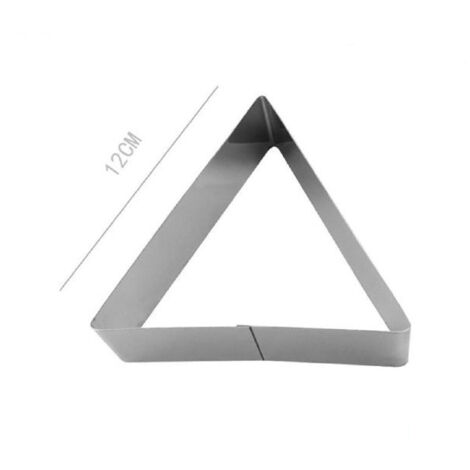 Trade Shop - Set 3 Pezzi Forme Stampi Stampo Per Dolci Torte Biscotti Triangolari 12 Cm 98925 -