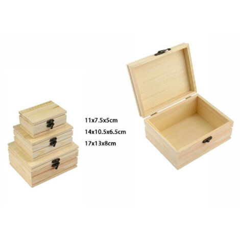 Trade Shop - Set 3 Scatole In Legno Decoupage Tris Matrioska Scatola Cofanetto 74013a Ly30114 -