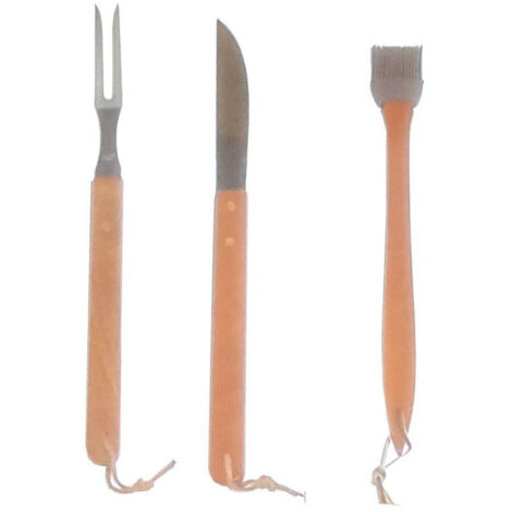 Trade Shop - SET 3 UTENSILI FÜR PENNELLINO BARBEZIEHUNGEN UND COLTELLO LAMA BBQ EQUIPMENT -
