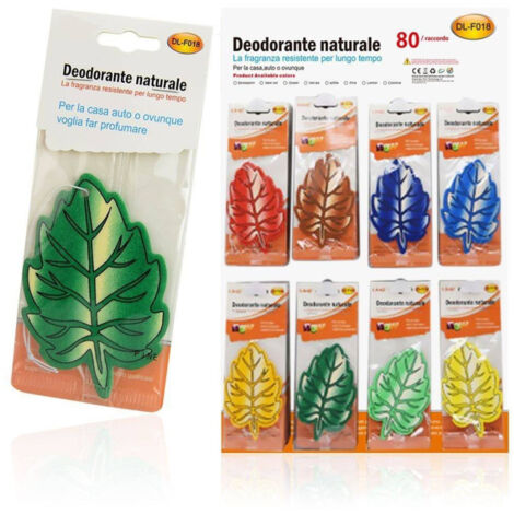 Trade Shop - Set 3pcs Ambientador Coche Fragancia Hogar Baño Forma Hoja 2d Varias Fragancias Dl-f018 -