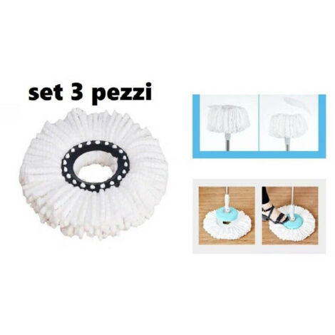 Trade Shop - Set 3pcs Single Spare Spare Rotos Microfibre Rotos Mop Super Five X5 -
