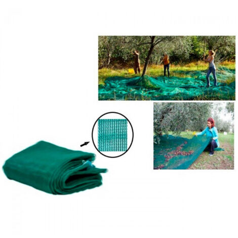 TRADE SHOP - Set 3pz Rete Per Raccolta Olive Frutta Piantagioni Resistente Durevole 3x6mt Verde 222269 -