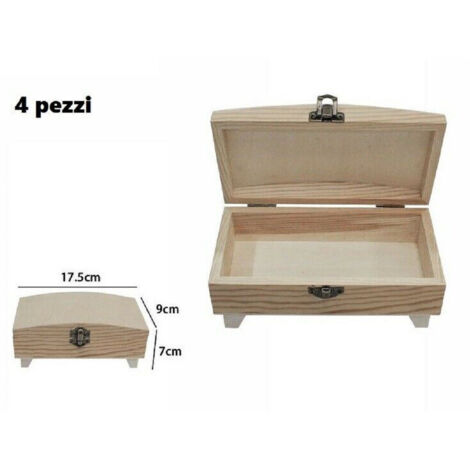 Trade Shop - SET 4 BOXEN BOX HOLZKÄSTCHEN DECOUPAGE SCHMUCKKASTEN 53382A LY-5038A -