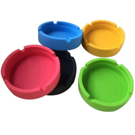 Trade Shop - SET 4 FARBIGE RUNDE KUNSTSTOFF-ASCHENBECHER ASCHENBECHER -