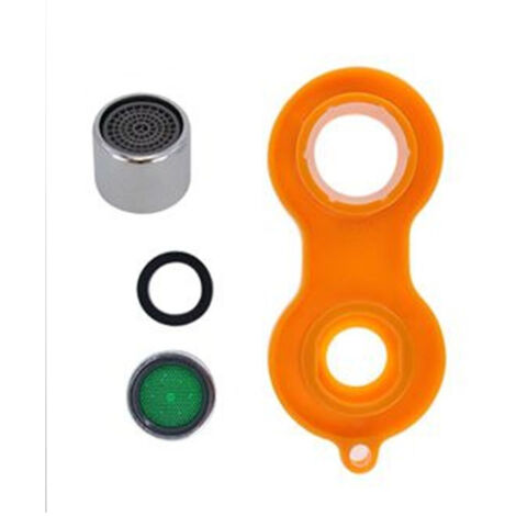 TRADE SHOP - Set 4 Pezzi Aeratore Per Rubinetti F22 In Abs Filtro Rompigetto Con Chiave 59034 -