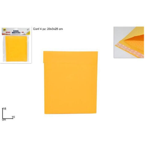 TRADE SHOP - Set 4 Pezzi Buste Imbottite Misura 15x18cm Spedizioni Postali Lettere Bolle Aria -