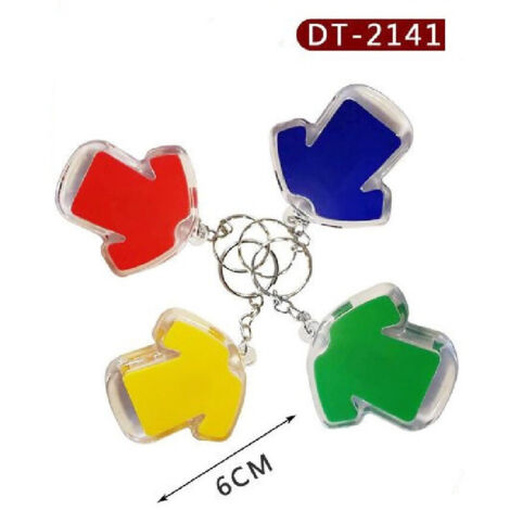 Trade Shop - Set 4 Pezzi Mini Torcia Led Portachiavi A Forma Di Maglietta Da Calcio Dt-2141 -