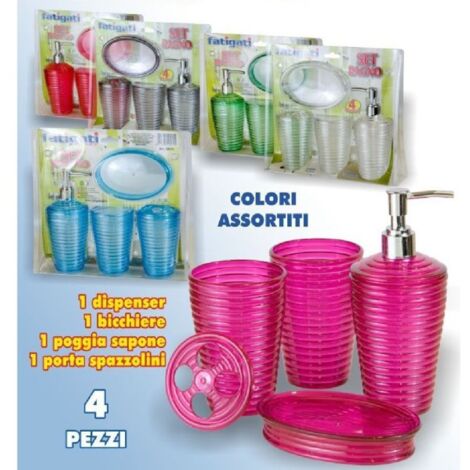 Set accessori bagno plastica